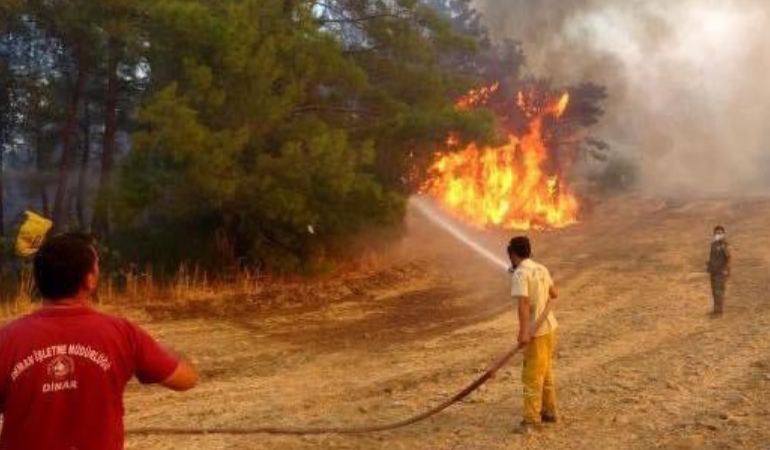 Manavgat'ta alevlerin arasında kalan 2 yangın işçisi yaşamını yitirdi