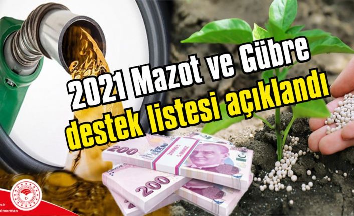 Mazot ve Gübre destek askı listeleri açıklandı