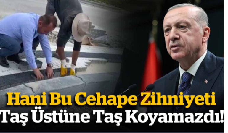 Tanju Özcan’dan Cumhurbaşkanı Erdoğan’a taşlı gönderme