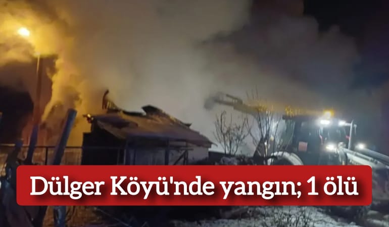 Dülger Köyü'nde yangın; 1 ölü