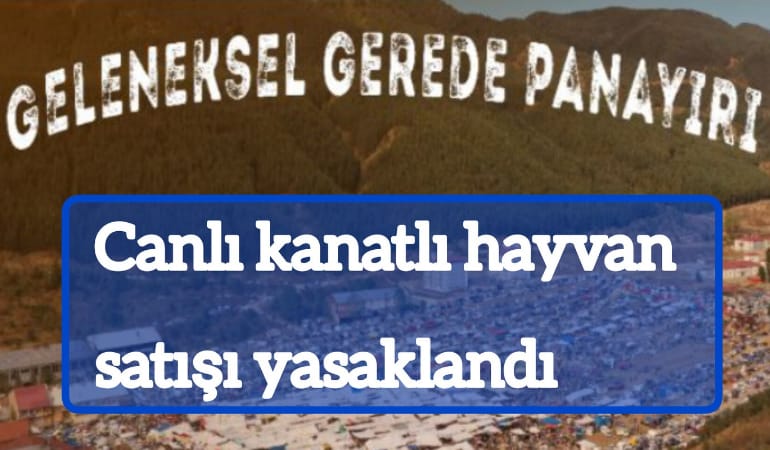 Gerede Panayırında canlı kanatlı hayvan satışı yasaklandı