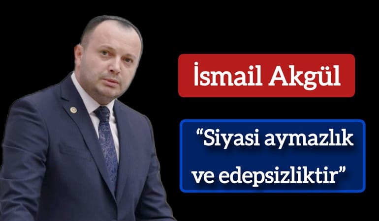 İsmail Akgül; “Siyasi aymazlık ve edepsizliktir”